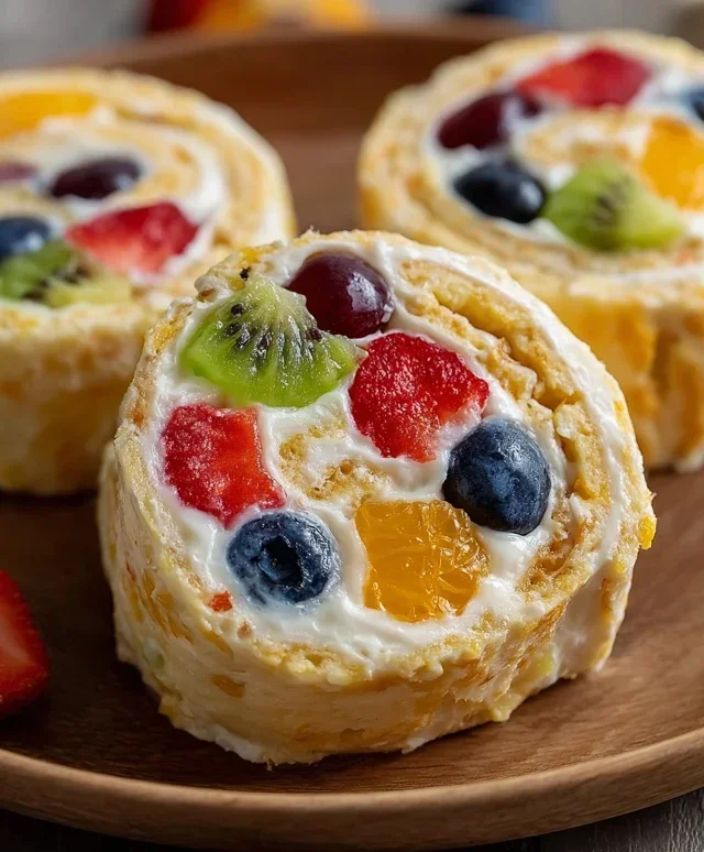 Cheesecake Fruit Salad Roll Ups