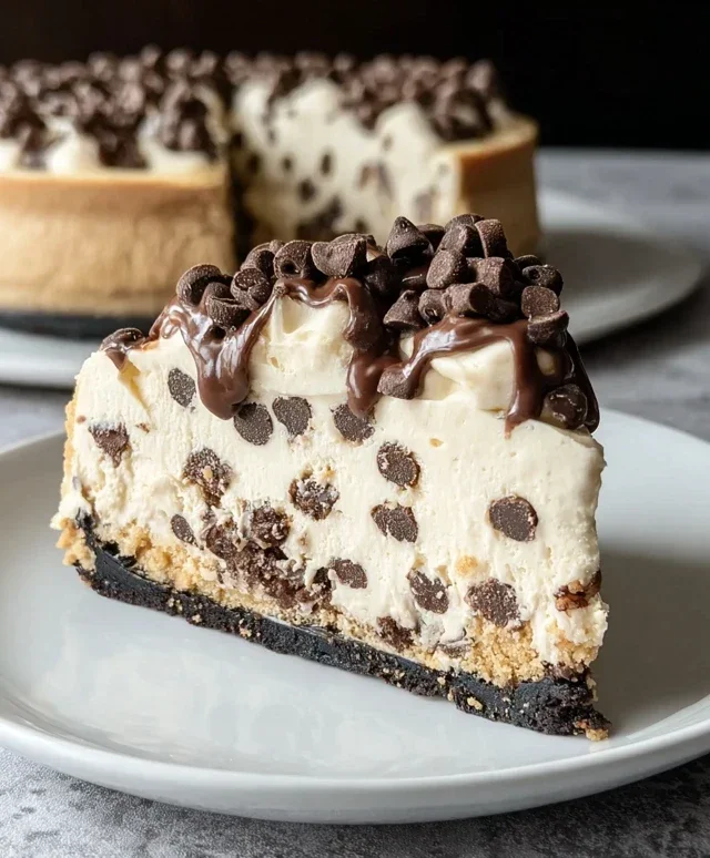 No Bake Cookie Dough Cheesecake