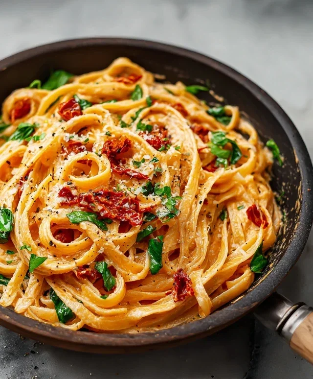 Vegan Creamy Sun Dried Tomato Pasta Recipe