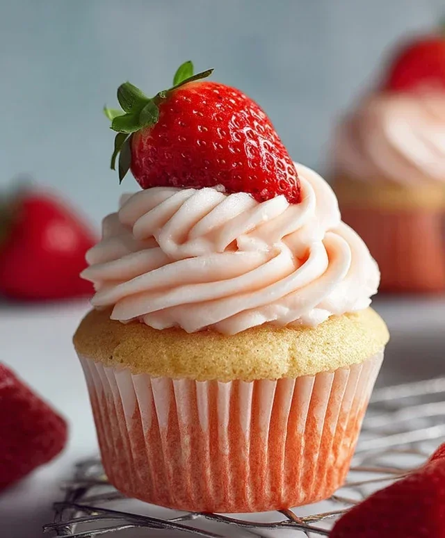 Fresh Strawberry Cupcakes