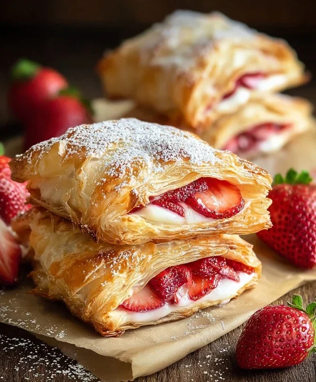 Strawberry Flaky Puffs