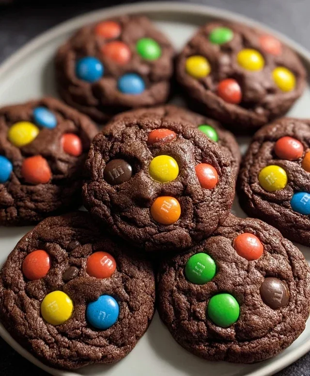 Chocolate M&M Cookies