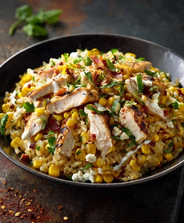 Street Corn Chicken Rice Bowl Recipe