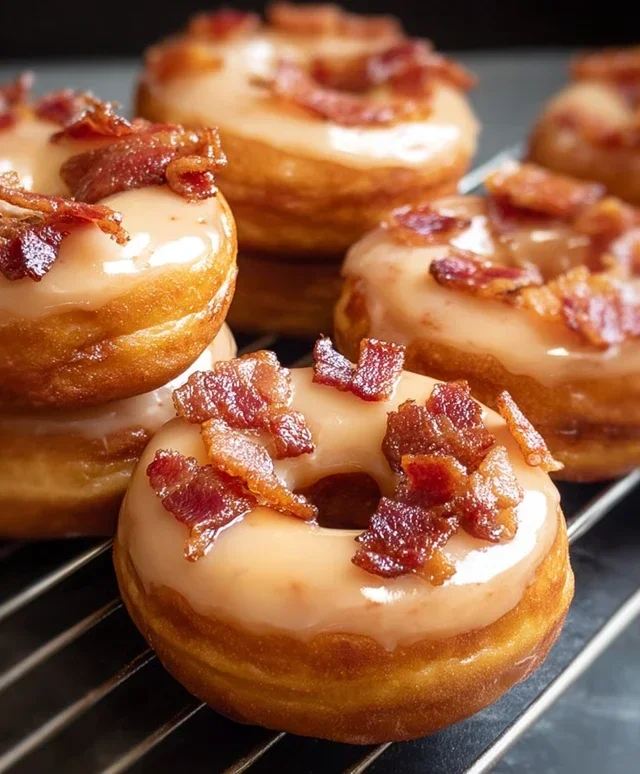 Maple Beef Beef Bacon Doughnuts