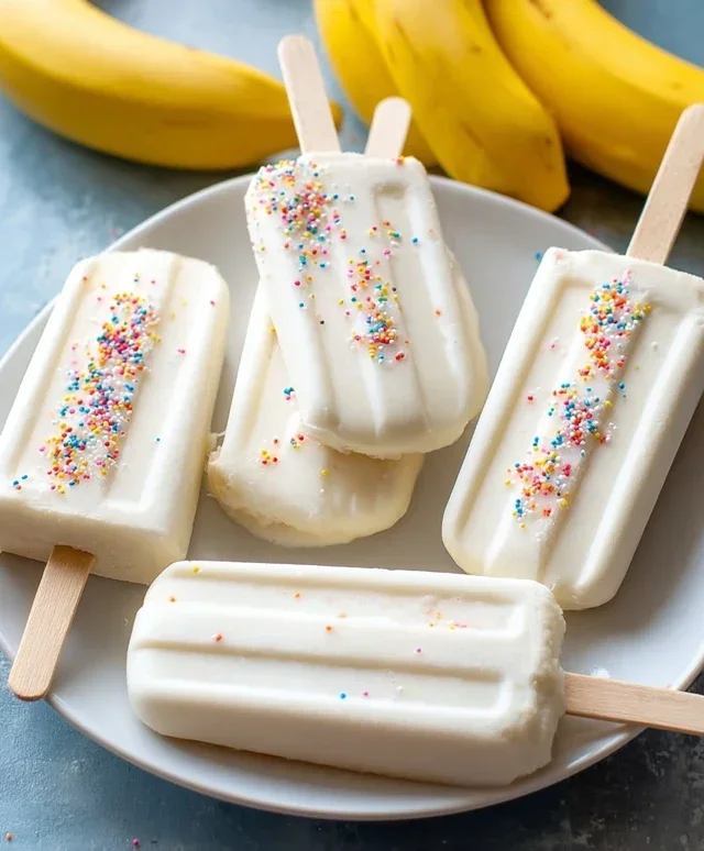 Frozen Banana Yogurt Pops