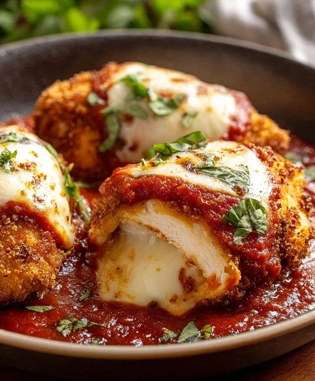 Stuffed Chicken Parmesan Dish
